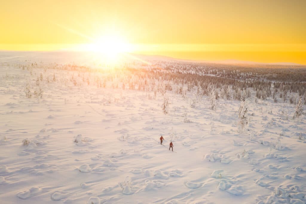 hiihto hiihtoreitti hiihtolatu saariselkä kiilopää maisema mitä tehdä lapissa